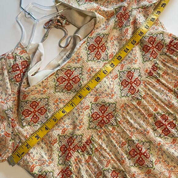 Umgee Peasant Top Womens Large Floral Mixed Print Bell Sleeve Boho Cottagecore - Picture 8 of 9